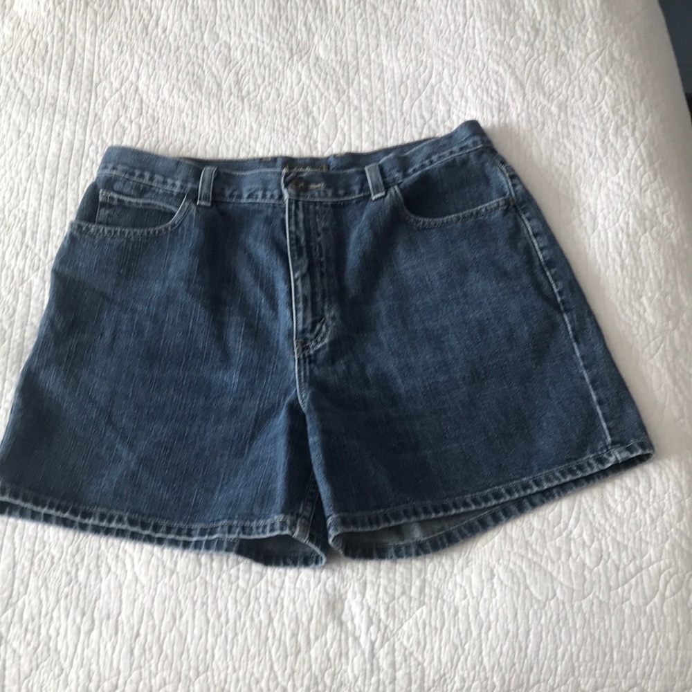 Eddie Bauer jean shorts high waisted